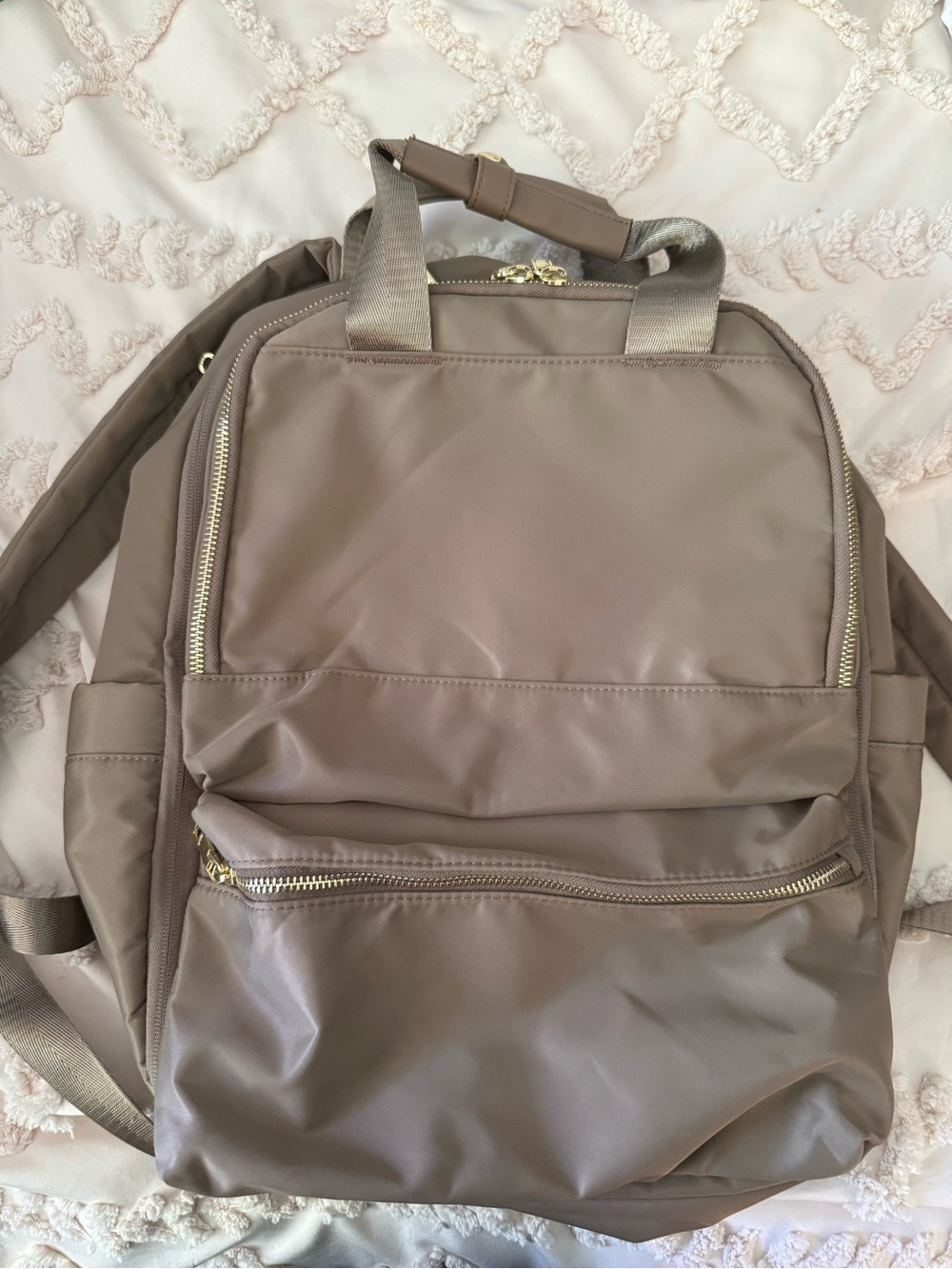 Taupe Everyday travel Backpack - Unbranded Modern Carry